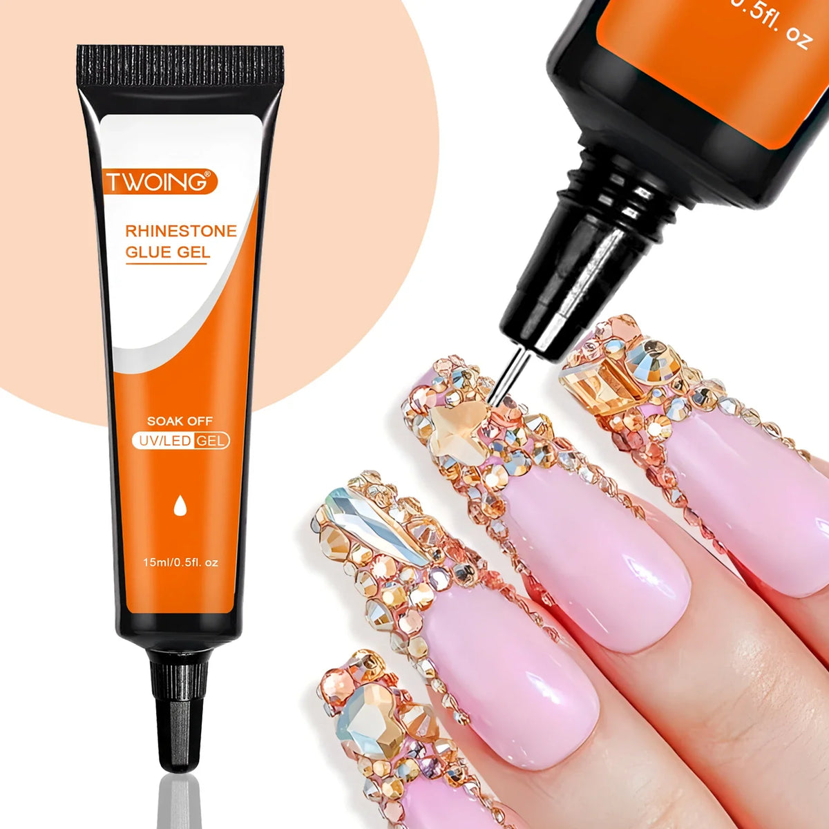 15mL Gel Nail Glue for Rhinestones and Gems