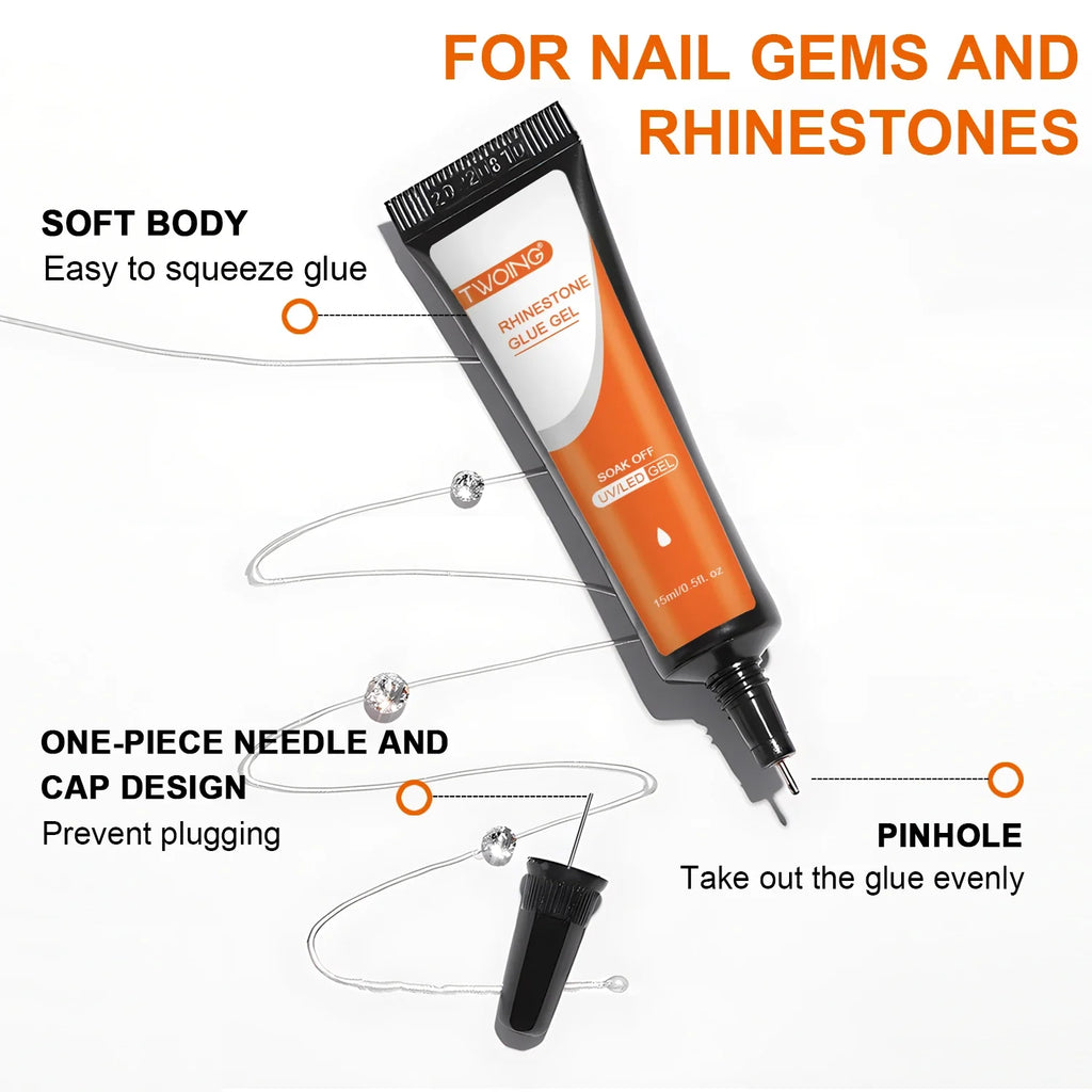 15mL Gel Nail Glue for Rhinestones and Gems