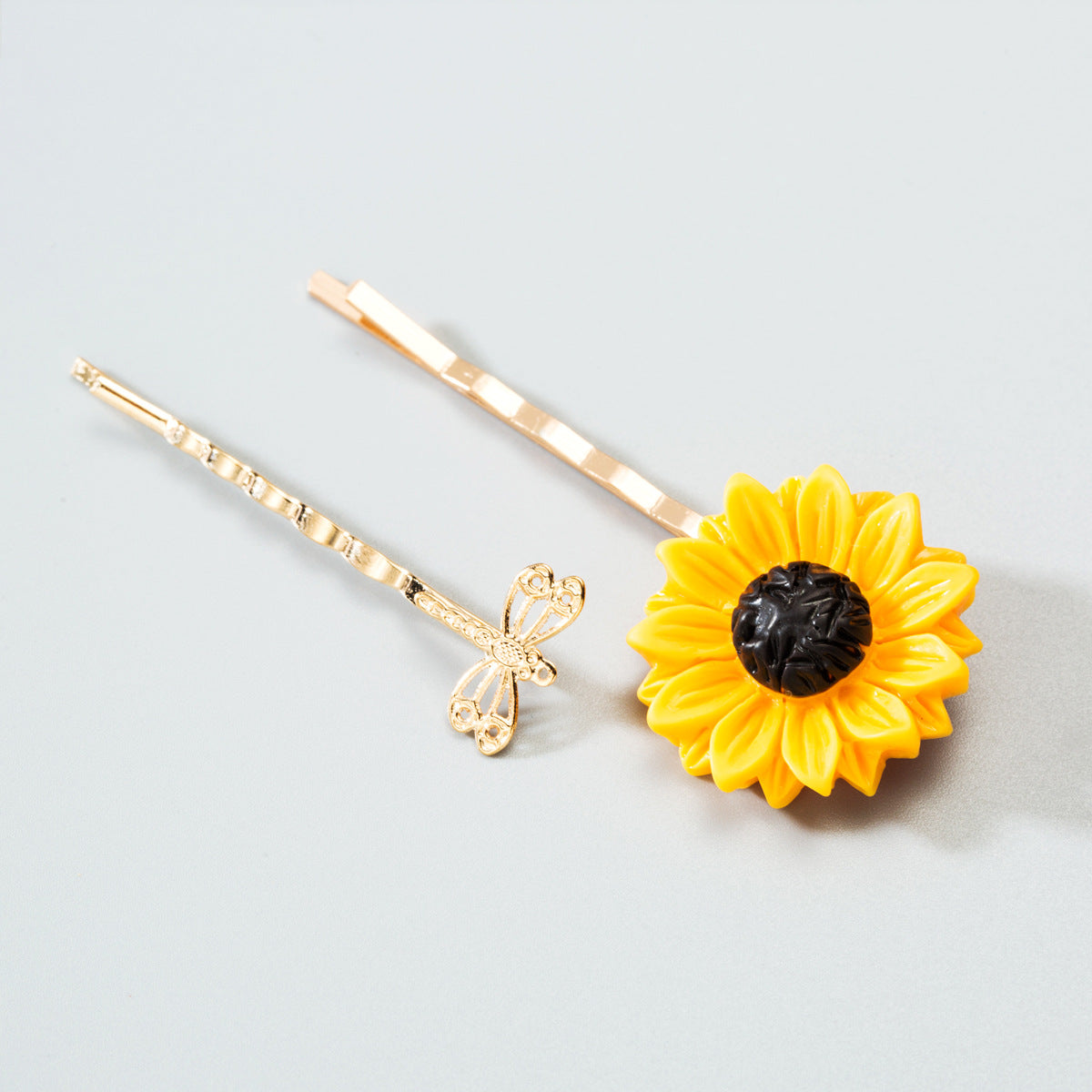 Pearl & Sunflower Hairpin Set (3-Piece)