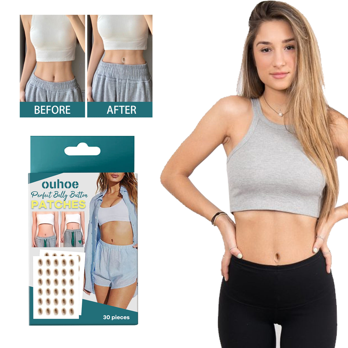 Shaped-up Belly Button Sticker