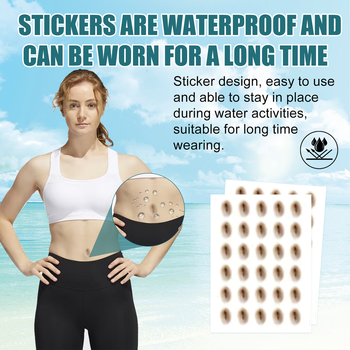 Shaped-up Belly Button Sticker