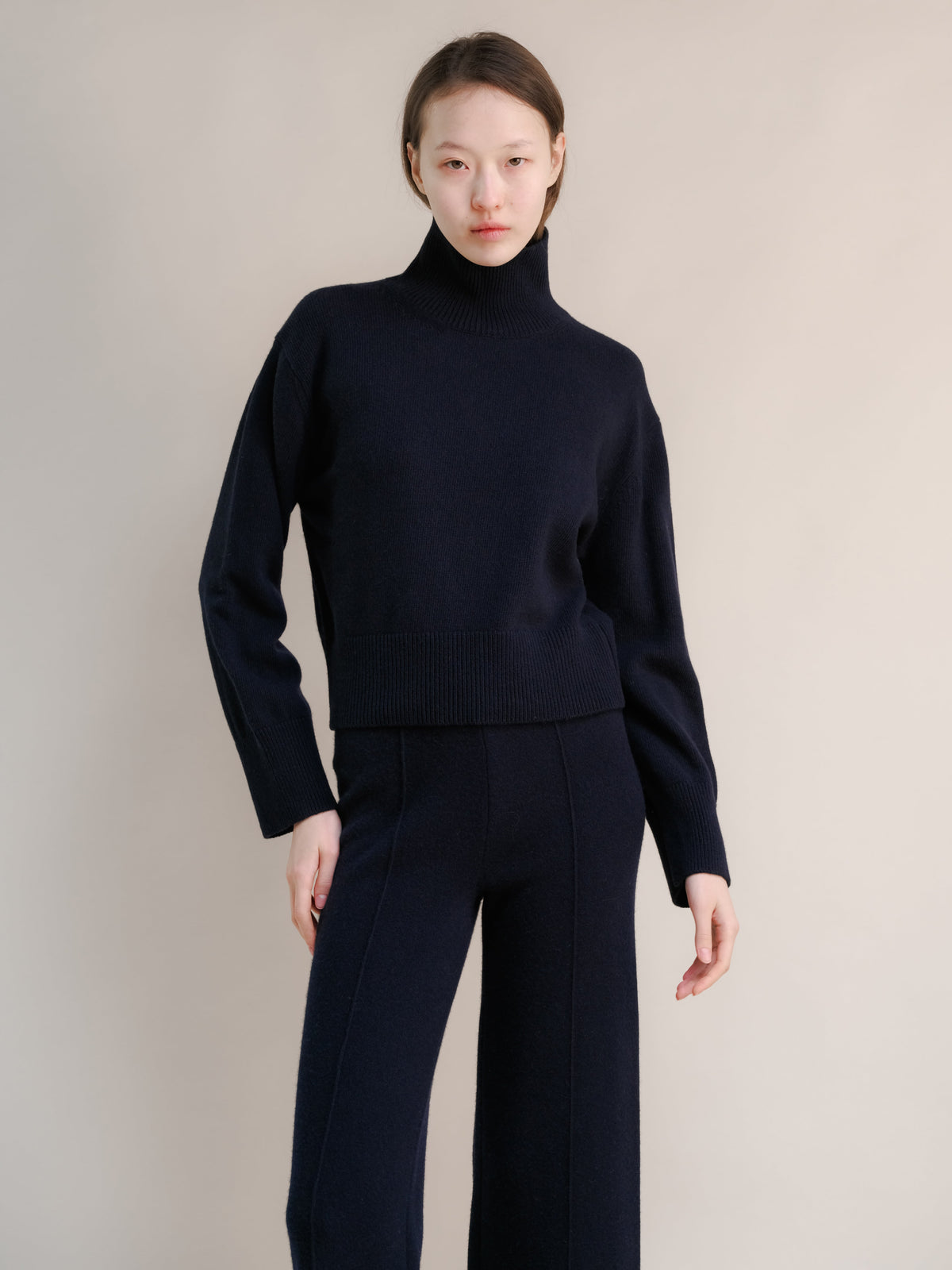 Cashmere High Neck Sweater