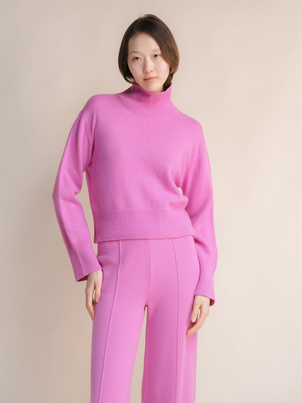 Cashmere High Neck Sweater