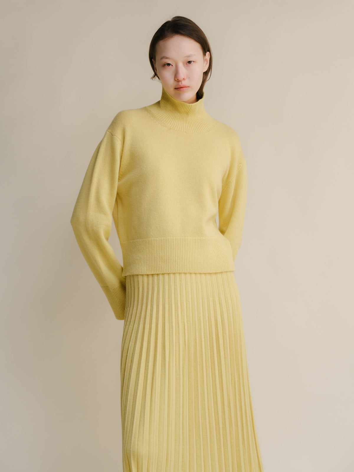 Cashmere High Neck Sweater