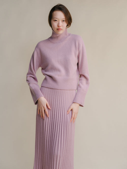 Cashmere High Neck Sweater