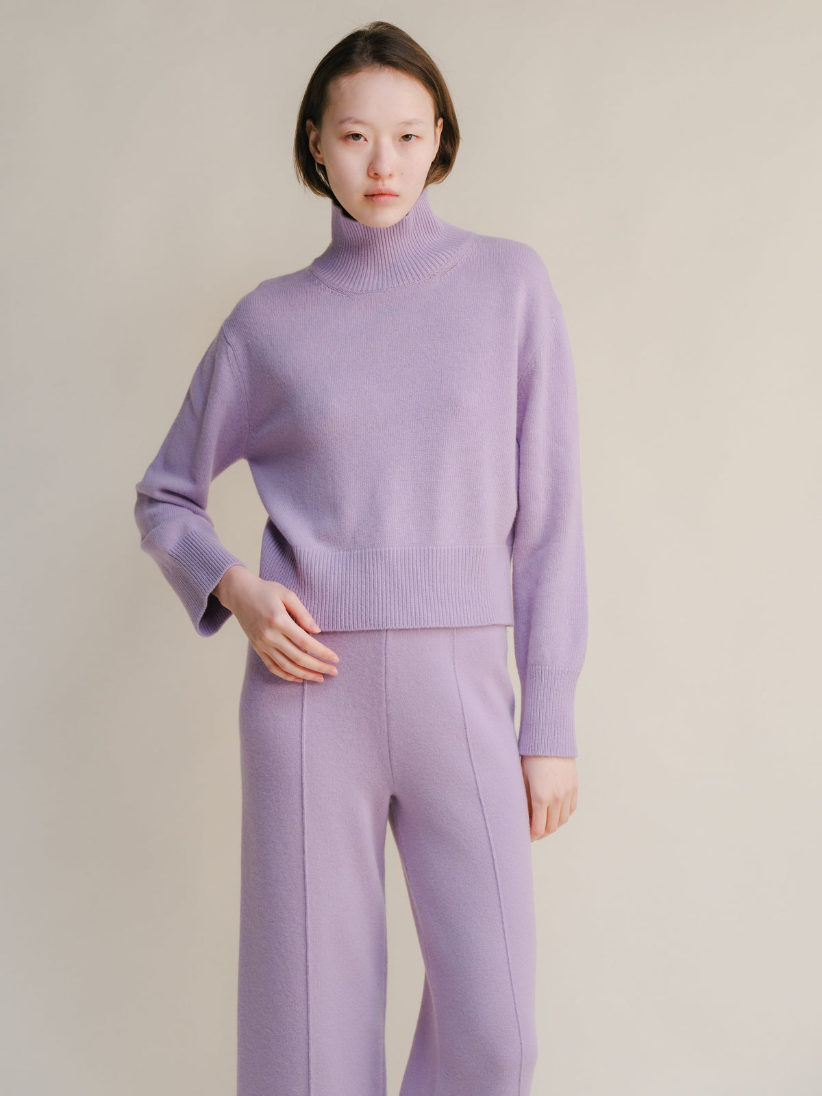 Cashmere High Neck Sweater