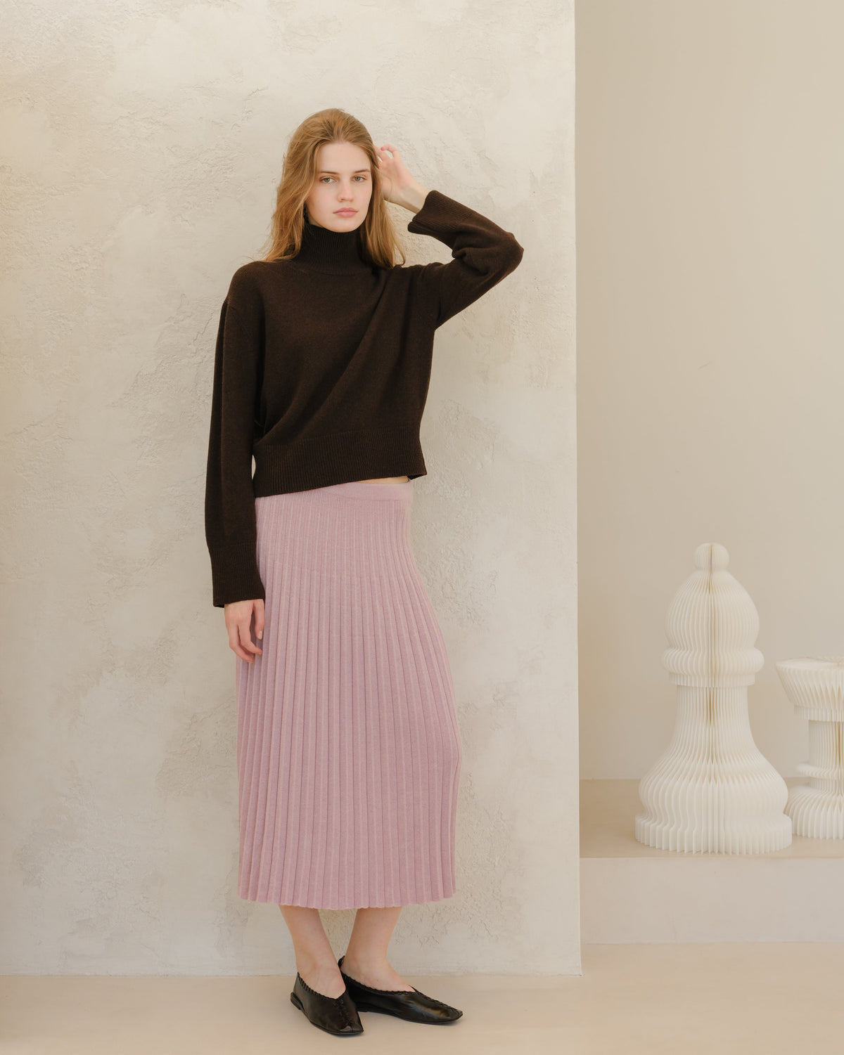 Cashmere High Neck Sweater